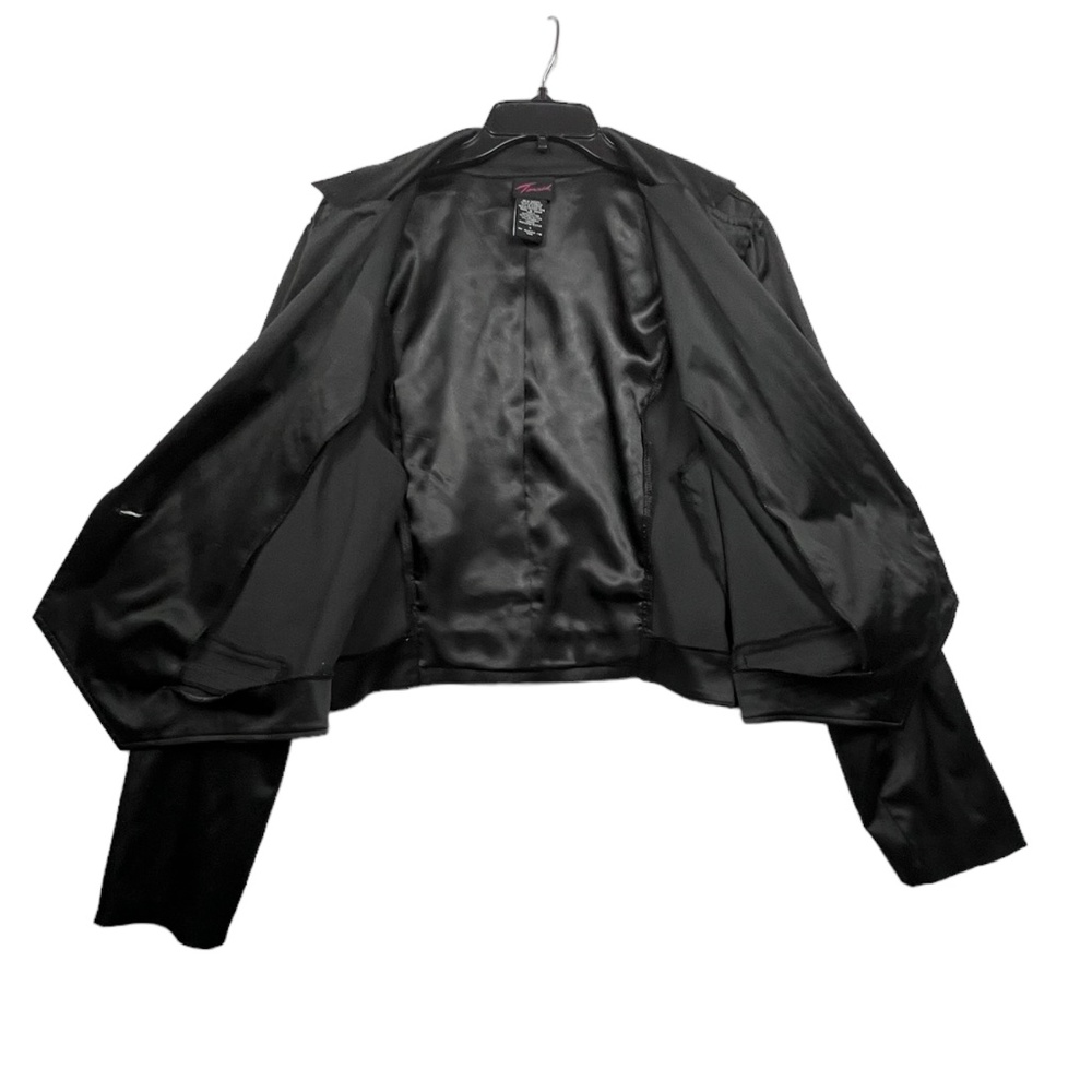 Torrid Satin Sz 3 Long Sleeve Short Black Women's JacketPre-Owned - Picture 3 of 6